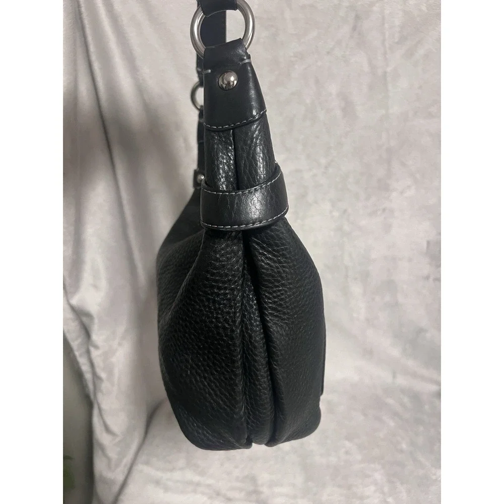 Coach Vintage Leather Hobo Shoulder Bag Penelope Medium Black Pebbled 13159